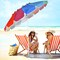 Costway 8 FT Beach Umbrella Outdoor Tilt Sunshade Sand Anchor W/Carry Bag